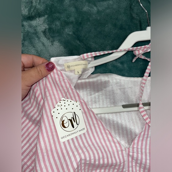 NWT Pink seersucker dress size large - Picture 5 of 5